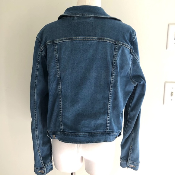 Levis Refurbished Cropped Denim Jacket w/ "may the bridges i burn light the way" - Picture 4 of 7